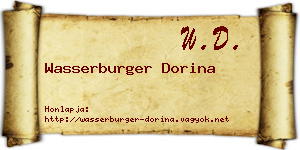 Wasserburger Dorina névjegykártya