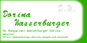 dorina wasserburger business card